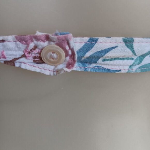 Women's Small Vintage Floral Halter Bikini Top Boho Hippie Adjustable 1970's - Picture 3 of 9